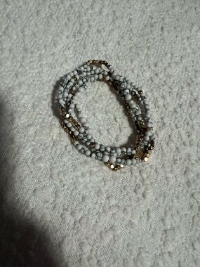 Gold & White Beaded Bracelets - Versatile Women's Jewelry